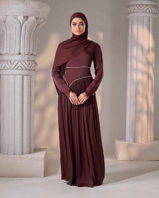 KASRA DRESS (RICH BROWN)