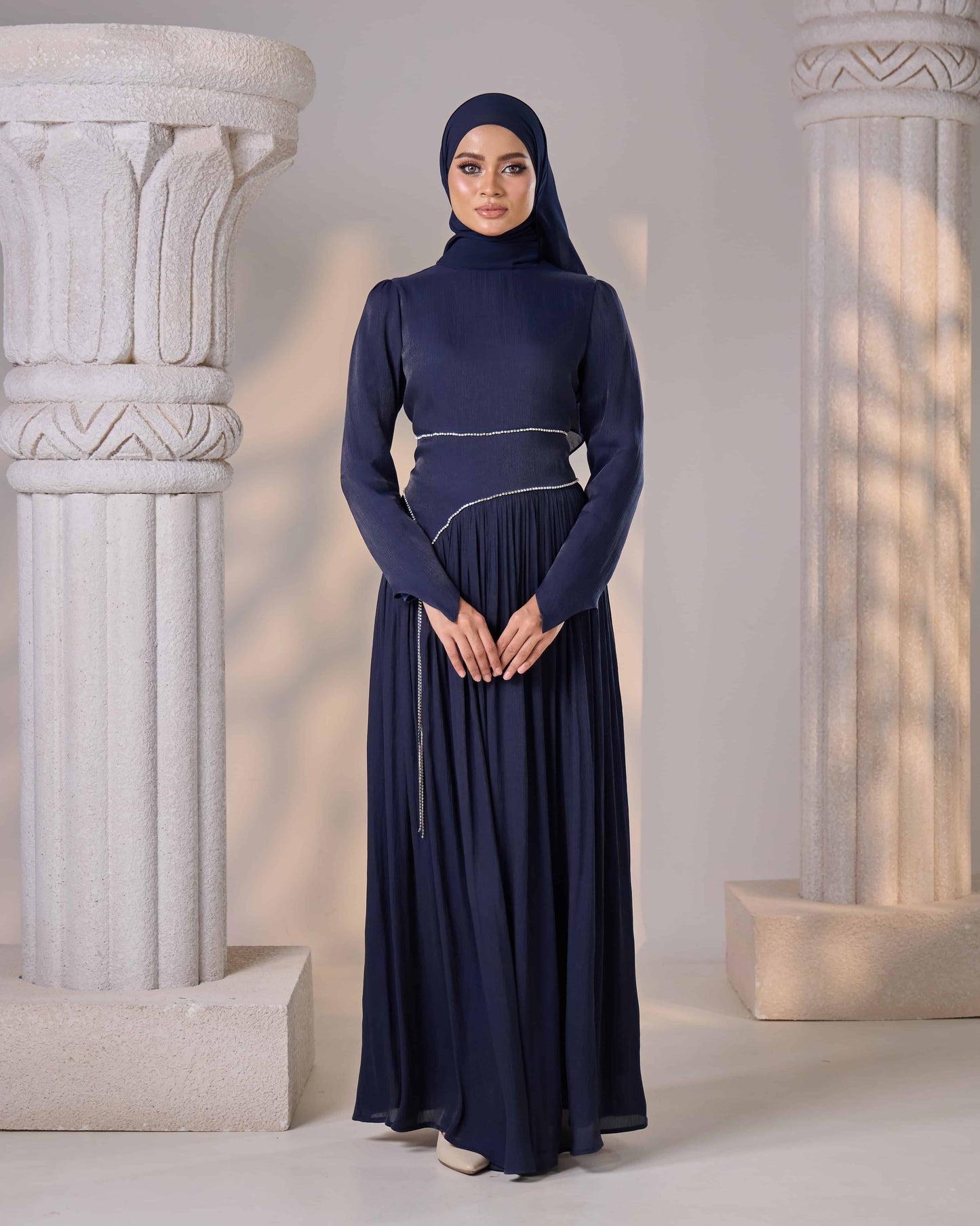 KASRA DRESS (NAVY BLUE)