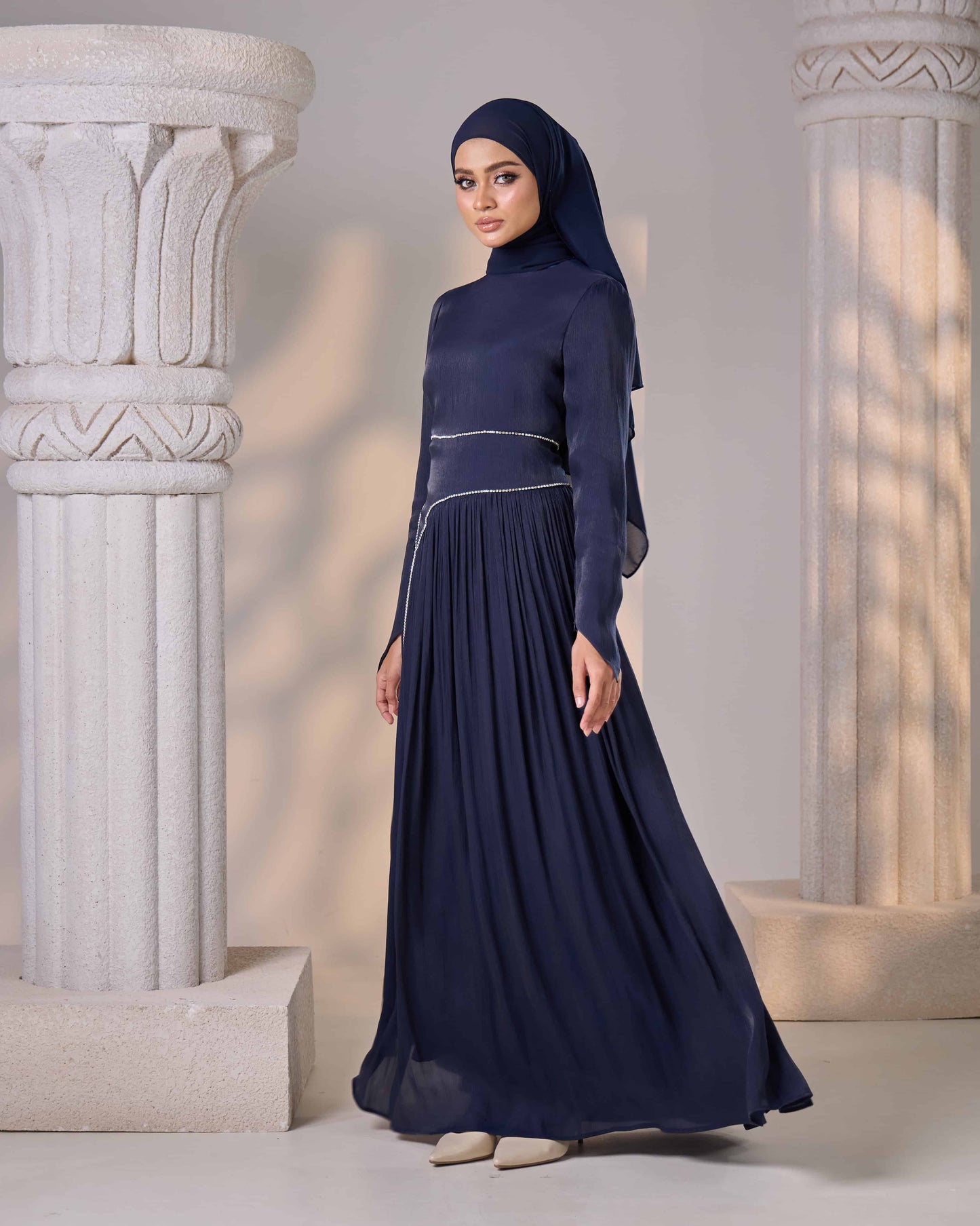 KASRA DRESS (NAVY BLUE)