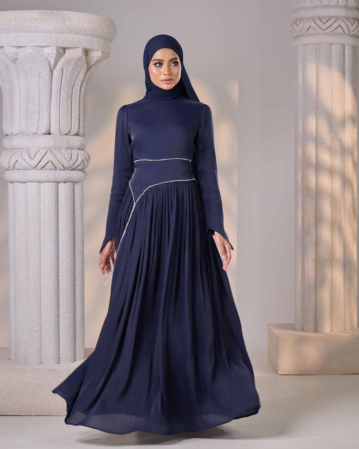 KASRA DRESS (NAVY BLUE)