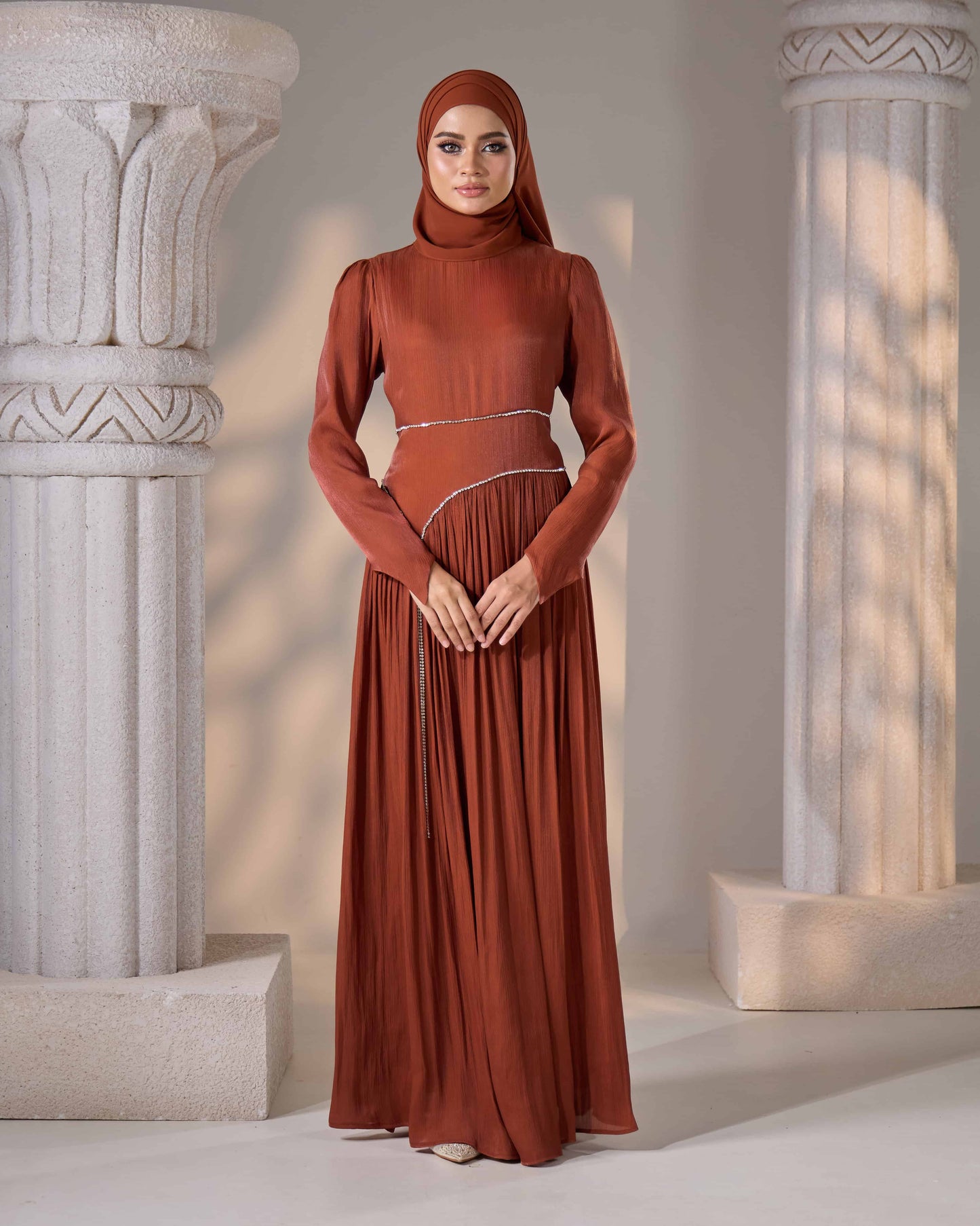 MINOR DEFECT KASRA DRESS (BROWN)
