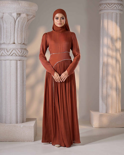 MINOR DEFECT KASRA DRESS (BROWN)