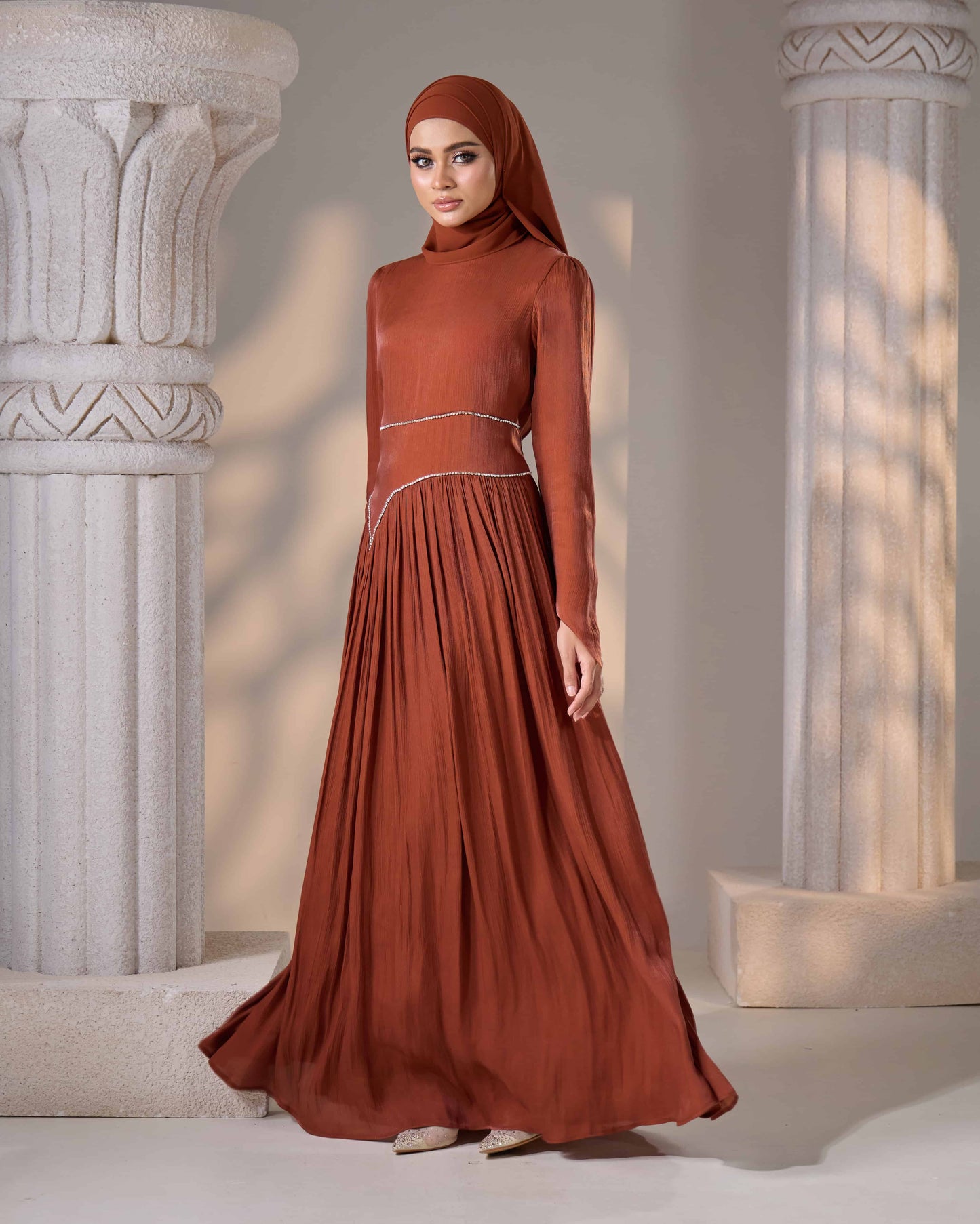 KASRA DRESS (BROWN)