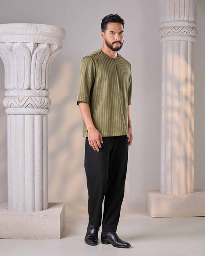 MINOR DEFECT FAHAD KURTA (OLIVE)