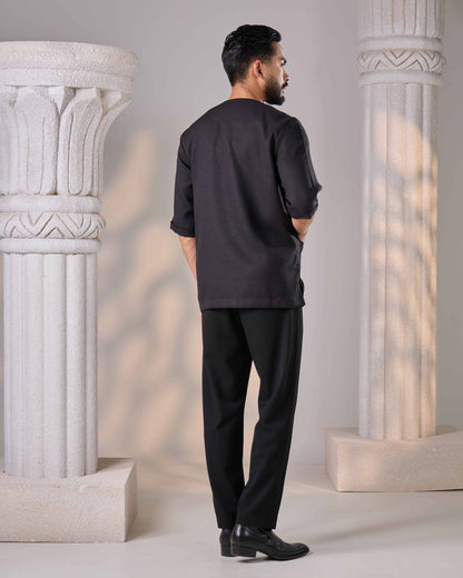 QAWI KURTA (BLACK)