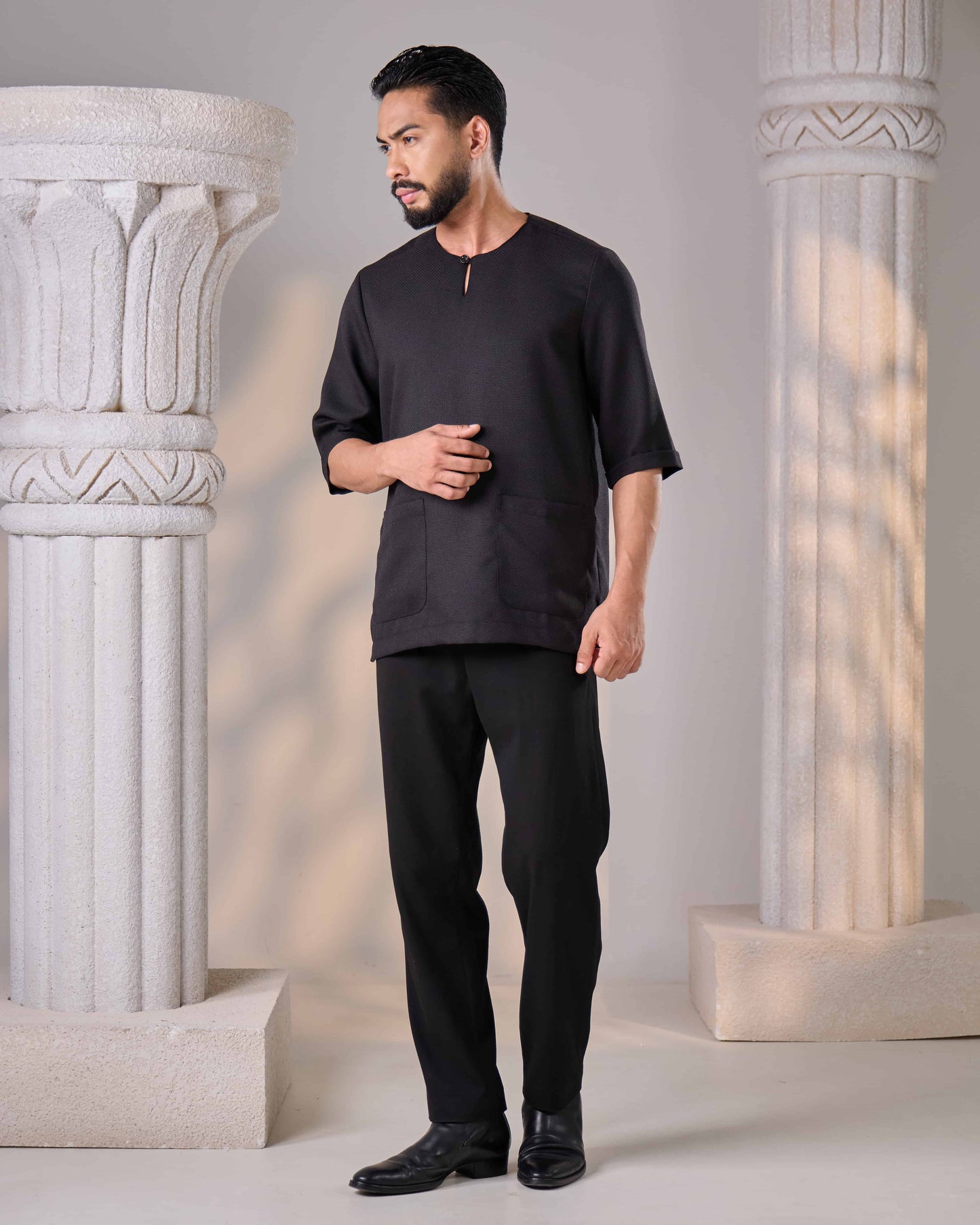 QAWI KURTA (BLACK)