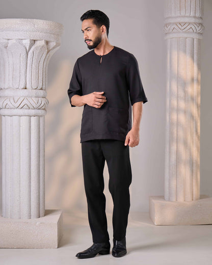 QAWI KURTA (BLACK)