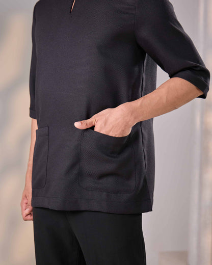 QAWI KURTA (BLACK)