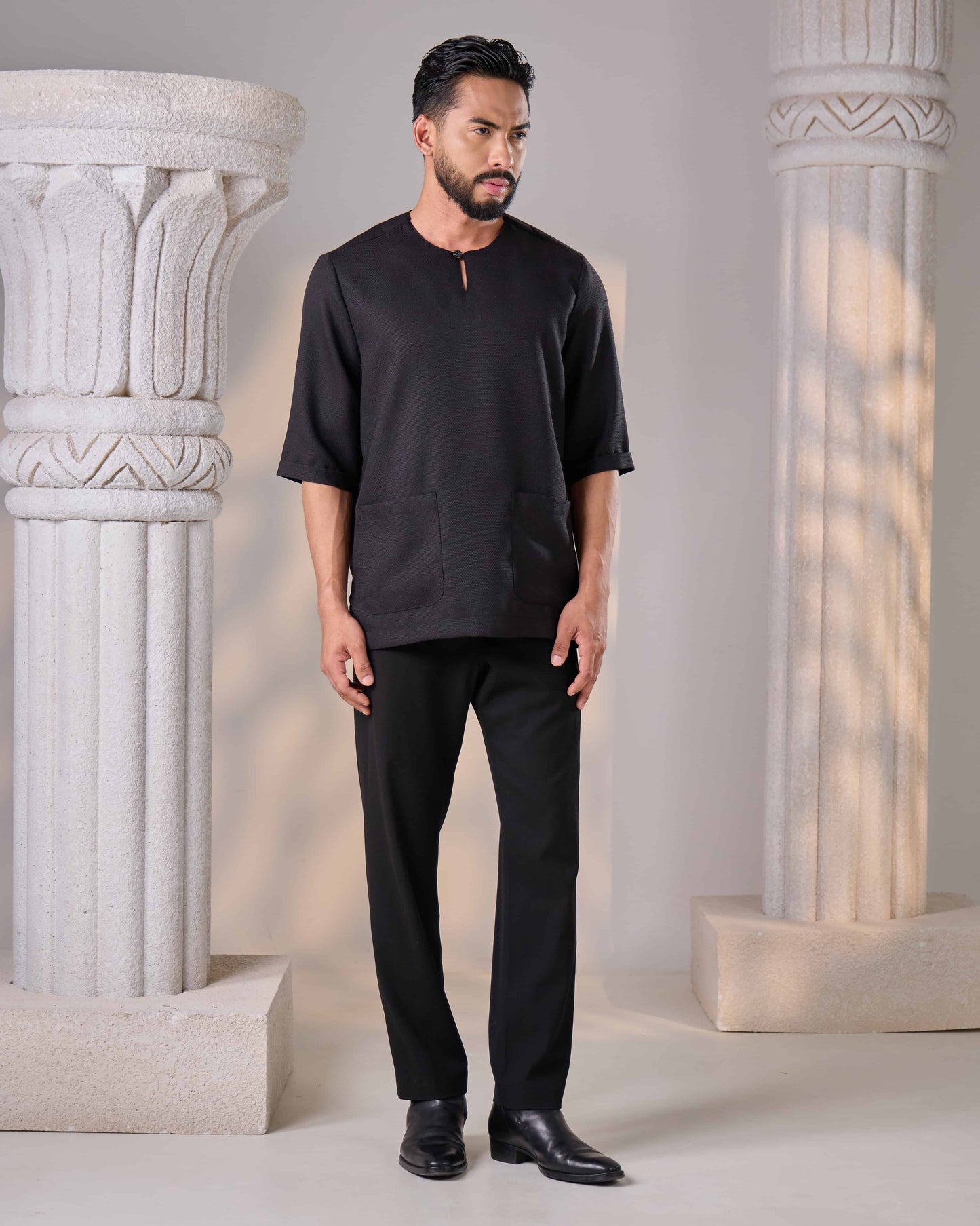 QAWI KURTA (BLACK)