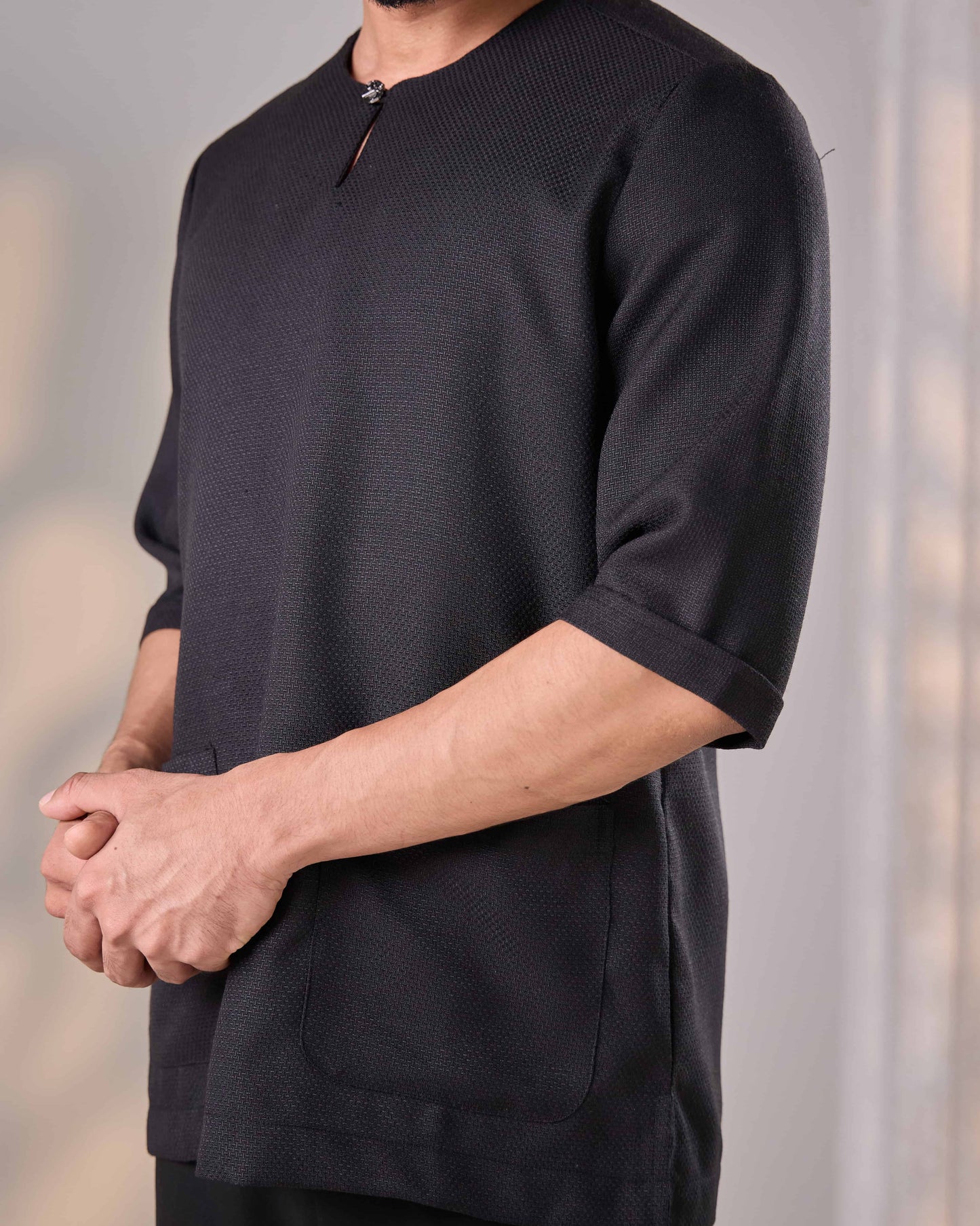 QAWI KURTA (BLACK)