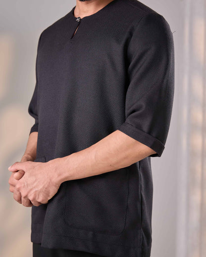 QAWI KURTA (BLACK)