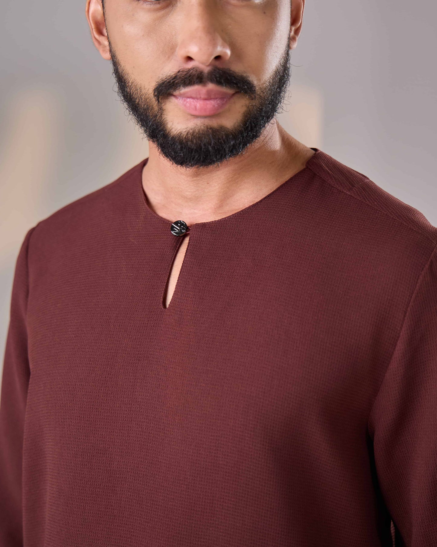 MINOR DEFECT ARMAN KURTA (RICH BROWN)