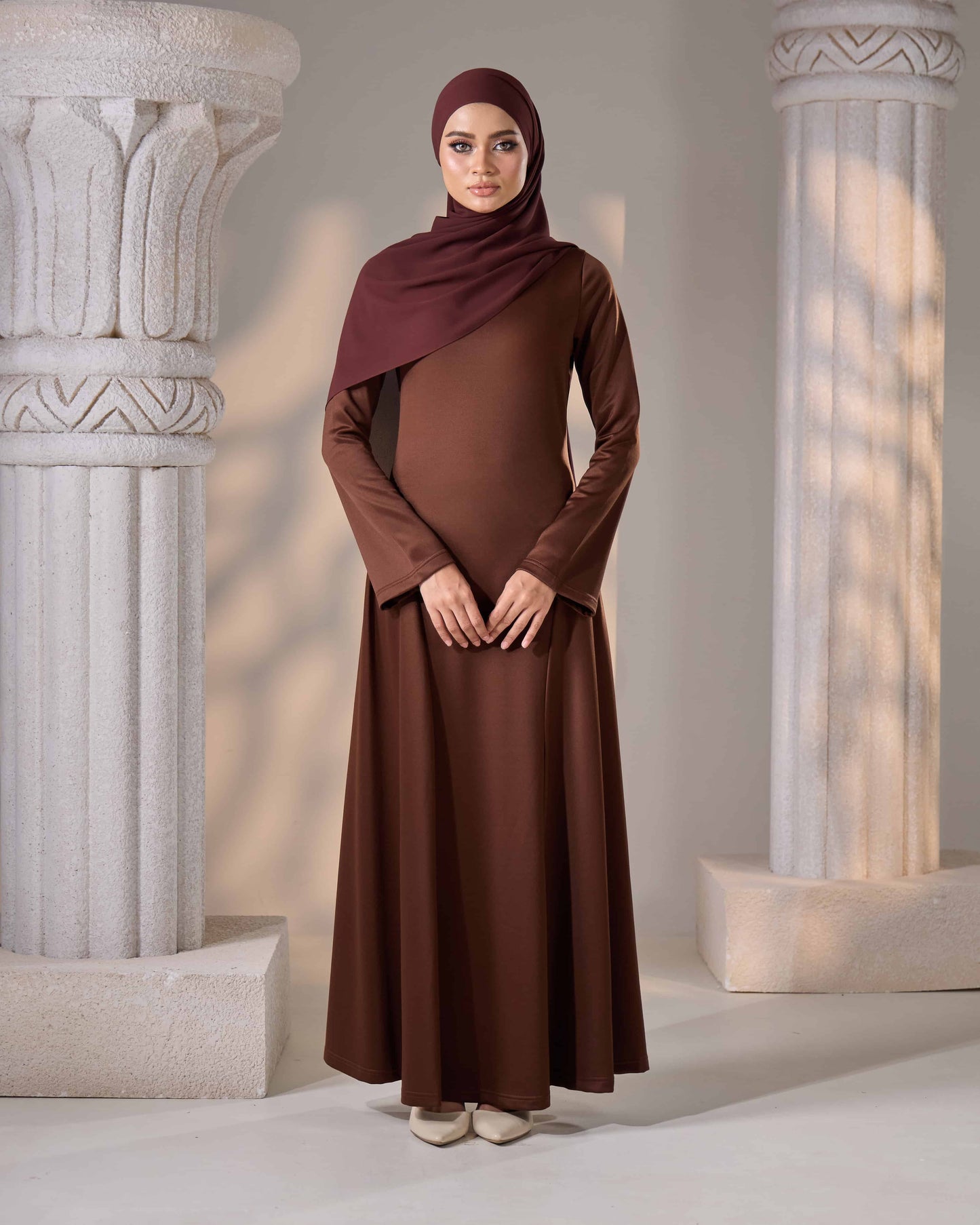 ELYZHA DRESS (CHOCOLATE)