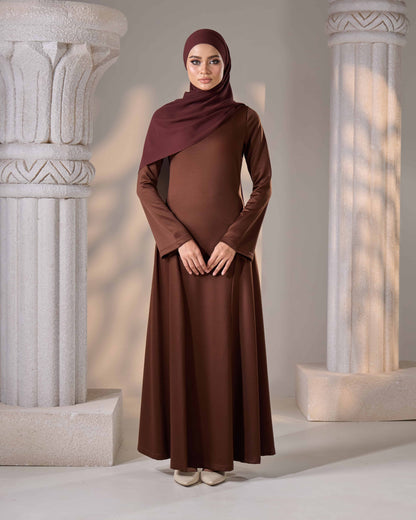 ELYZHA DRESS (CHOCOLATE)