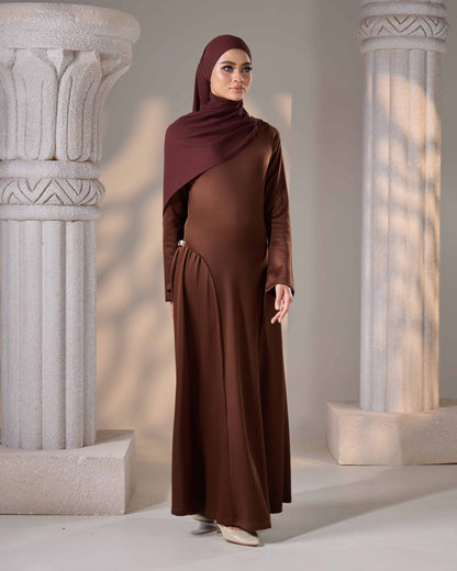 ELYZHA DRESS (CHOCOLATE)