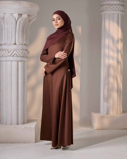 ELYZHA DRESS (CHOCOLATE)