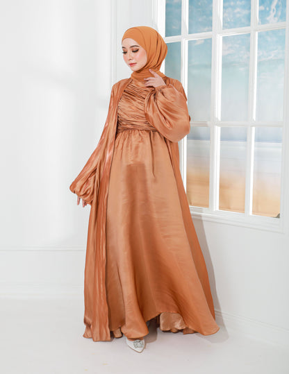 ATIFA ABAYA (BROWN)