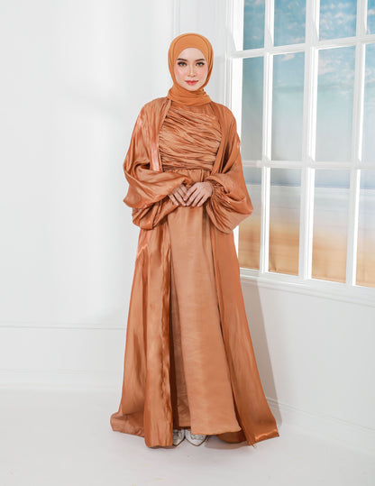 ATIFA ABAYA (BROWN)