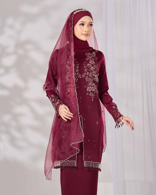 MAHIRA SELENDANG (BURGUNDY)