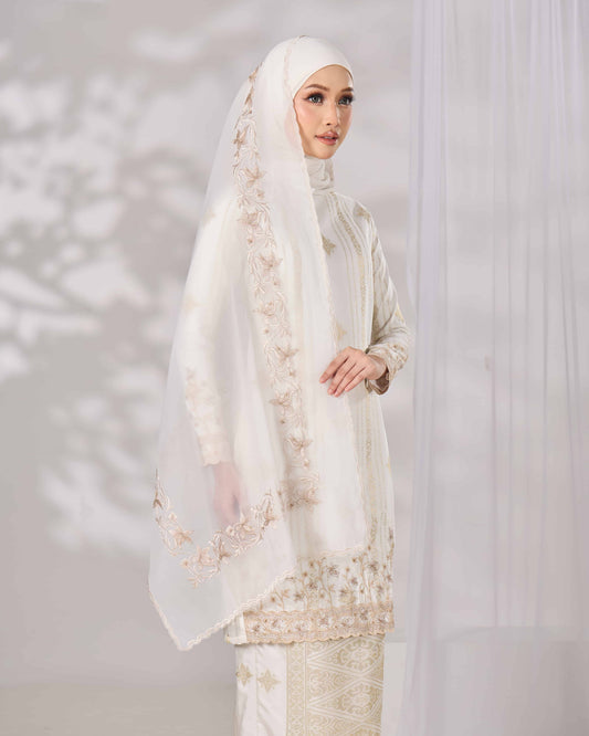 DAHLIA SELENDANG (OFF WHITE)