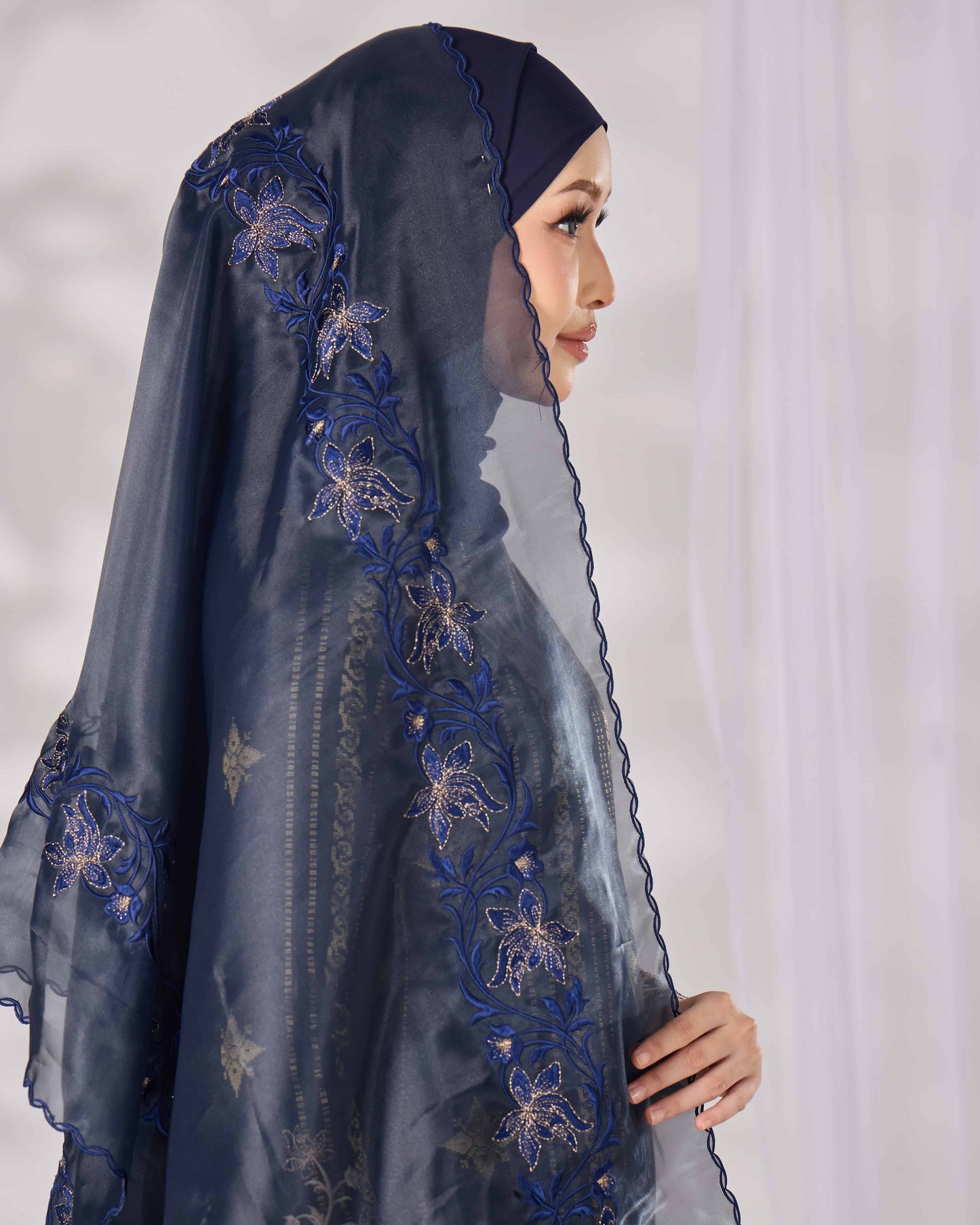 DAHLIA SELENDANG (NAVY BLUE)