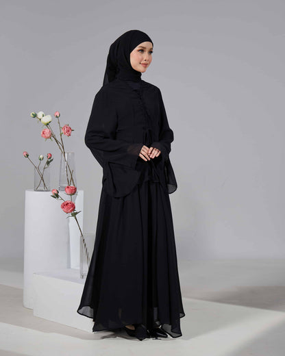 ELINDA TIE-DRESS (BLACK)