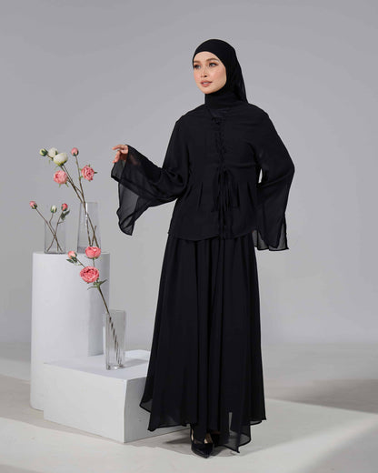 ELINDA TIE-DRESS (BLACK)