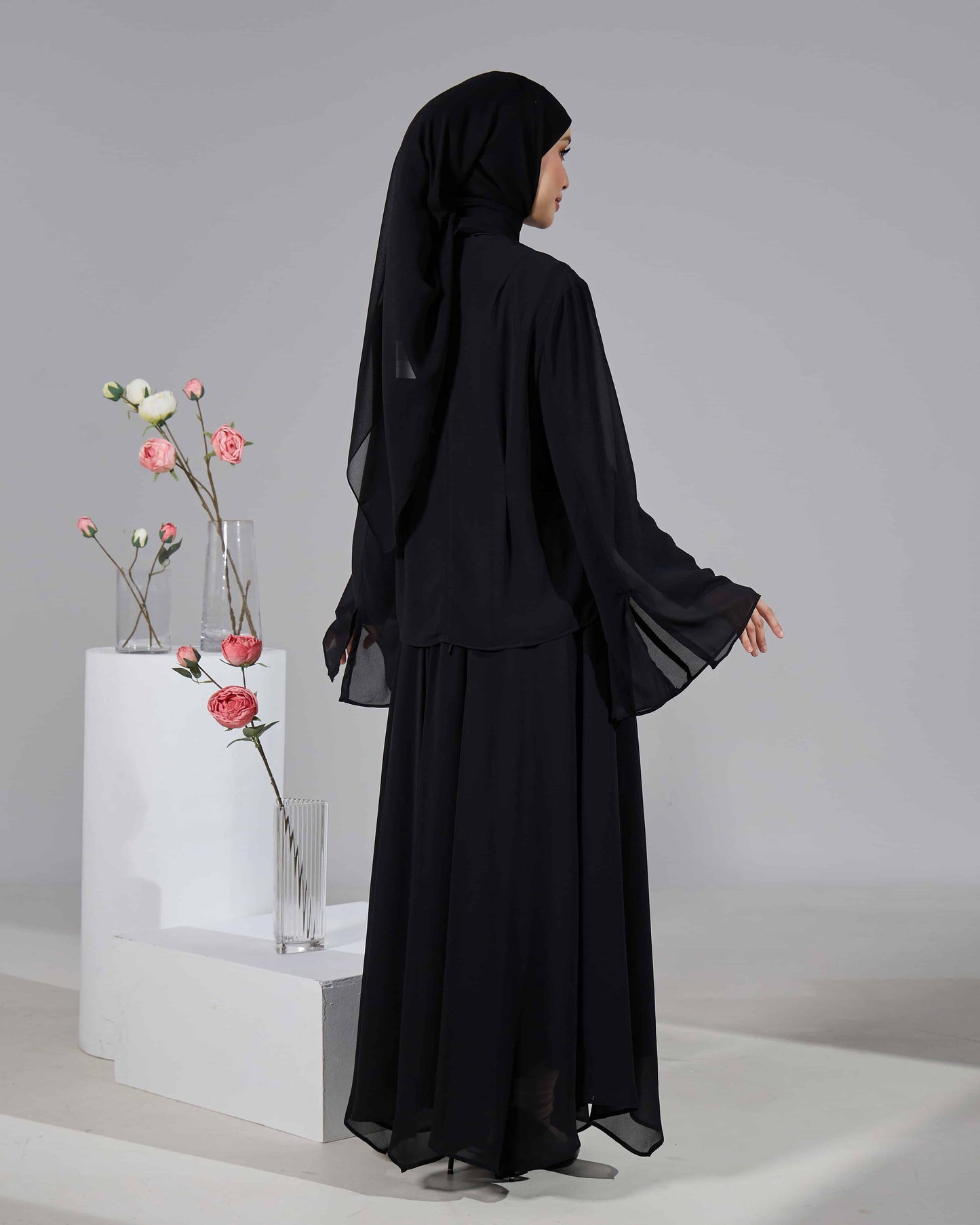 ELINDA TIE-DRESS (BLACK)