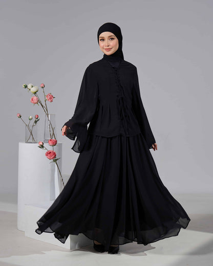 ELINDA TIE-DRESS (BLACK)