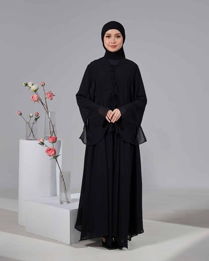 ELINDA TIE-DRESS (BLACK)