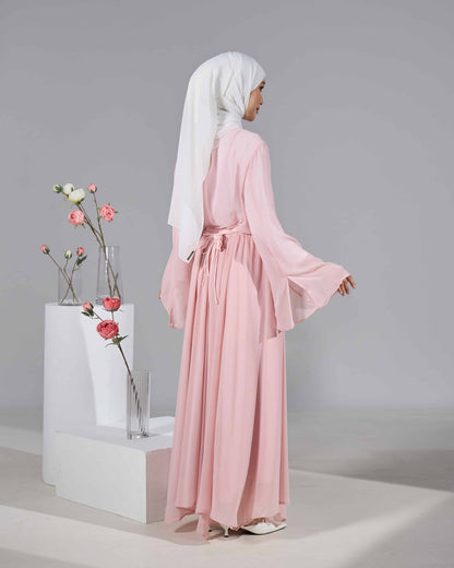 ELINDA TIE-DRESS (DUSTY PINK)