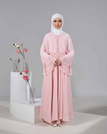 ELINDA TIE-DRESS (DUSTY PINK)