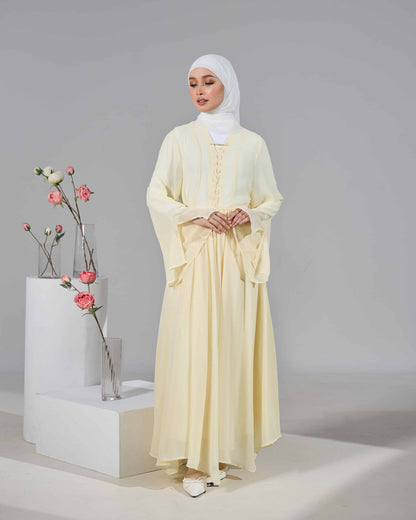 MINOR DEFECT ELINDA TIE-DRESS (SOFT YELLOW)