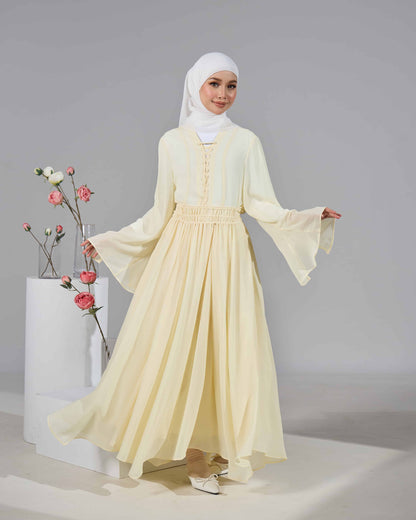 ELINDA TIE-DRESS (SOFT YELLOW)