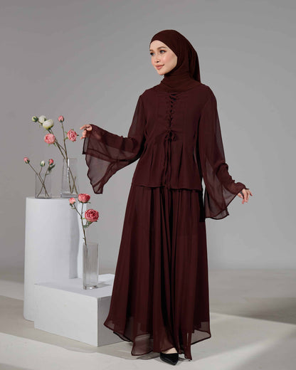 MINOR DEFECT ELINDA TIE-DRESS (RICH BROWN)
