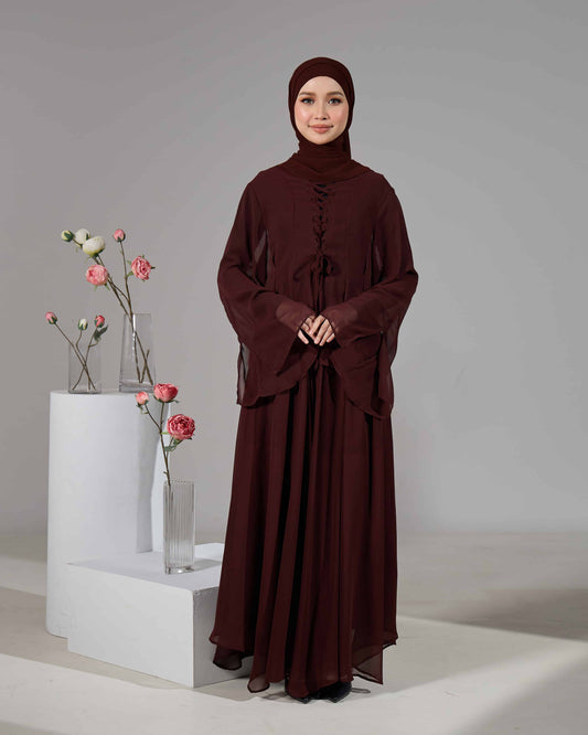 MINOR DEFECT ELINDA TIE-DRESS (RICH BROWN)