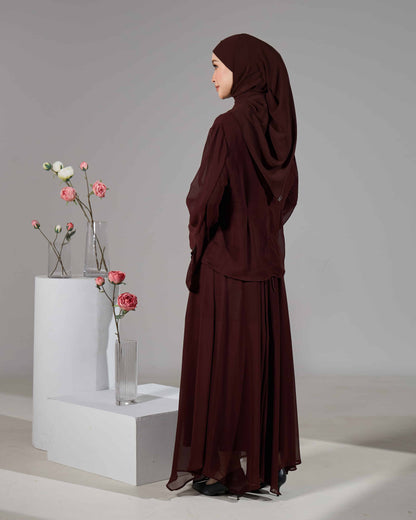 ELINDA TIE-DRESS (RICH BROWN)