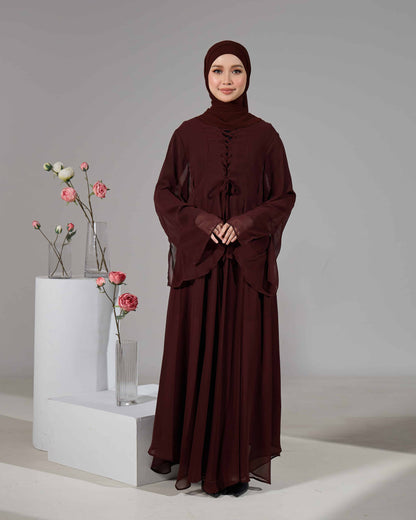 MINOR DEFECT ELINDA TIE-DRESS (RICH BROWN)