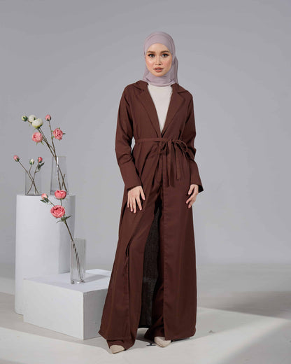 EVARA SET PANTS (RICH BROWN)