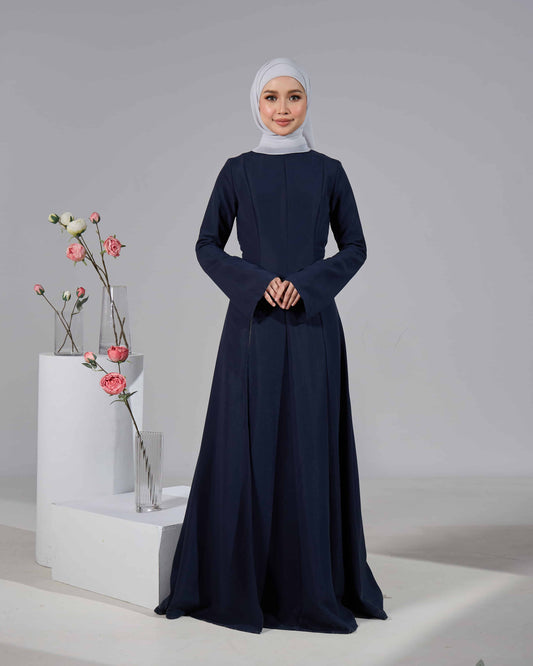 MINOR DEFECT VELORA DRESS (NAVY BLUE)