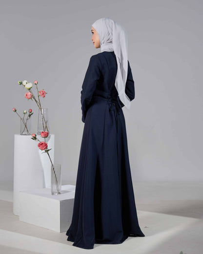 MINOR DEFECT VELORA DRESS (NAVY BLUE)
