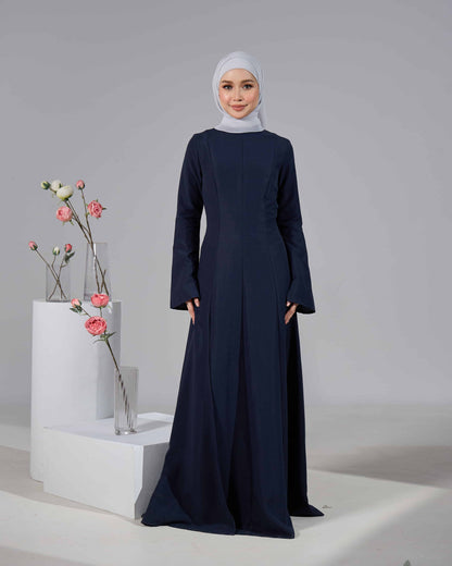 MINOR DEFECT VELORA DRESS (NAVY BLUE)