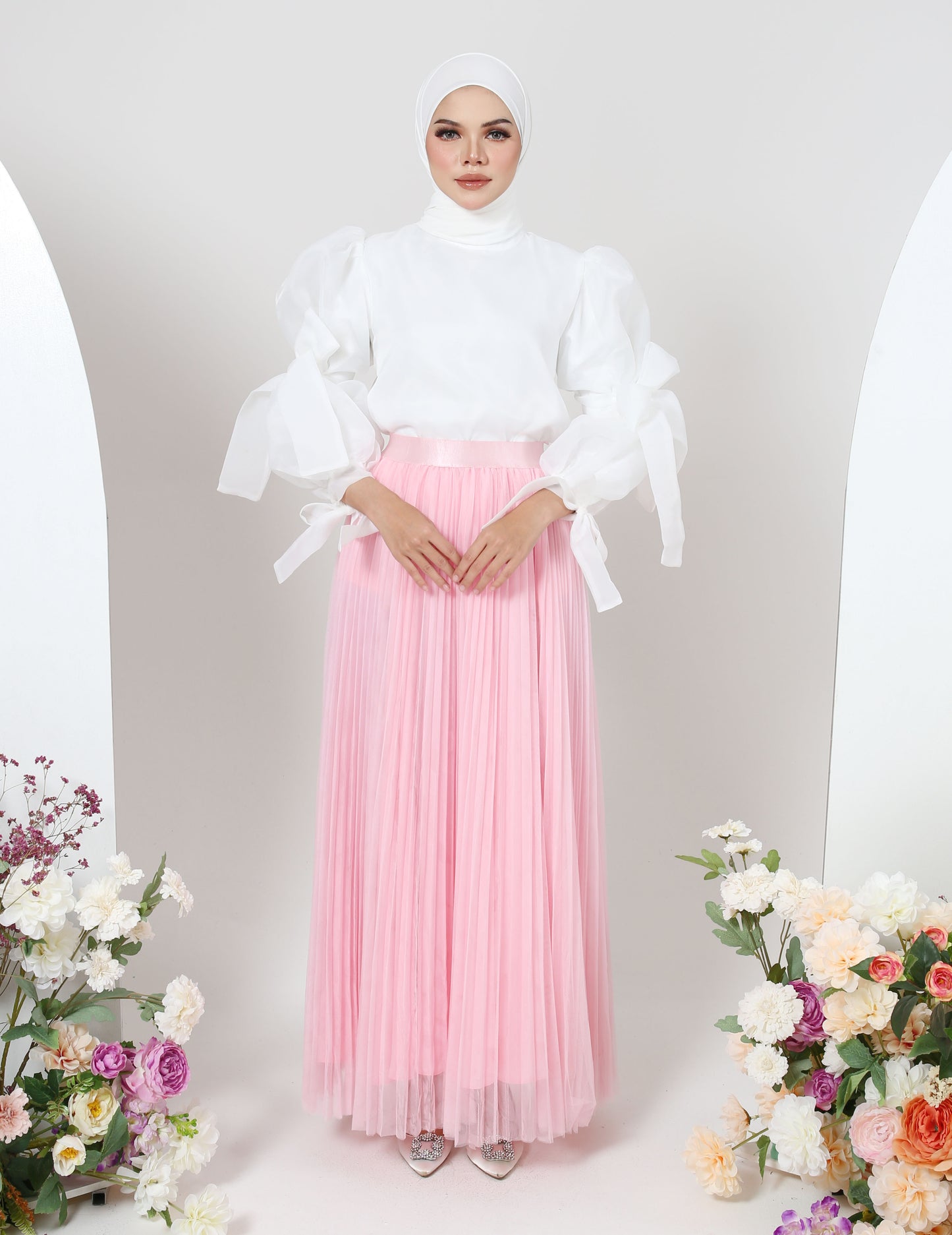 MINOR DEFECT TUTU PLEATED SKIRT (PINK)