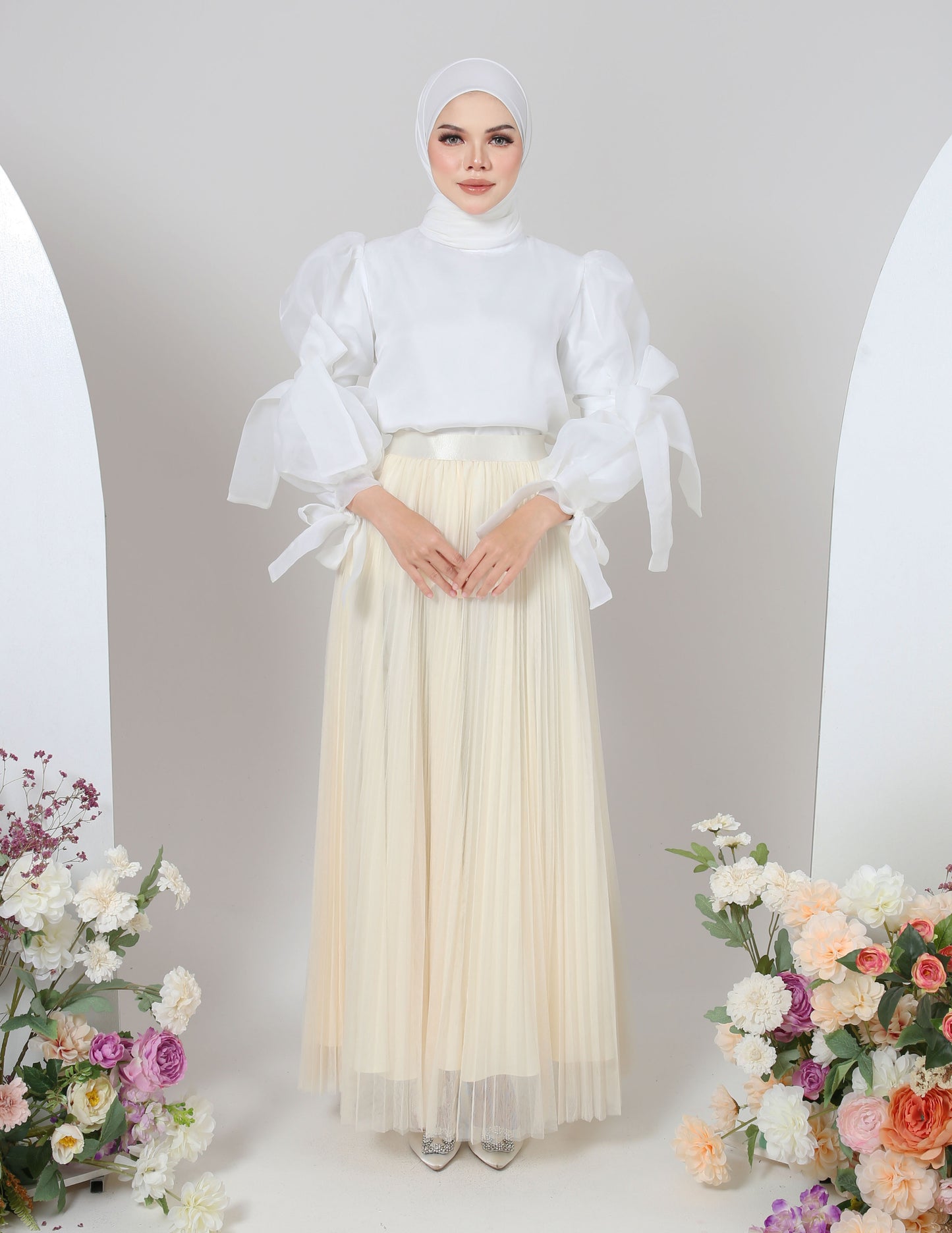 MINOR DEFECT TUTU PLEATED SKIRT (LIGHT YELLOW)