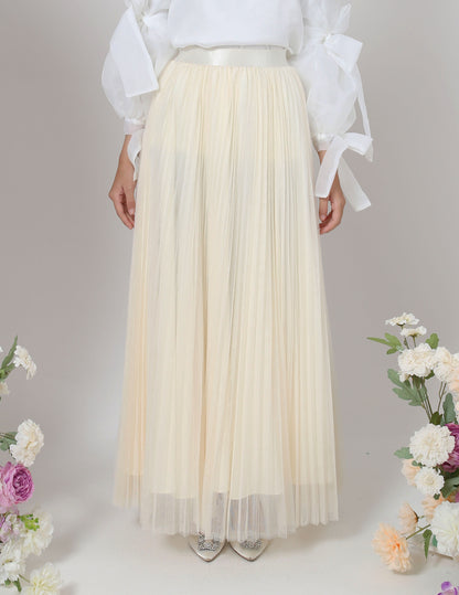 MINOR DEFECT TUTU PLEATED SKIRT (LIGHT YELLOW)