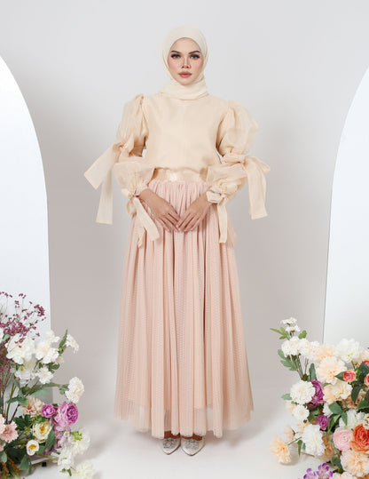 MINOR DEFECT TUTU DOT SKIRT (NUDE)