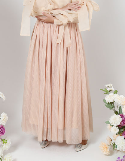 MINOR DEFECT TUTU DOT SKIRT (NUDE)