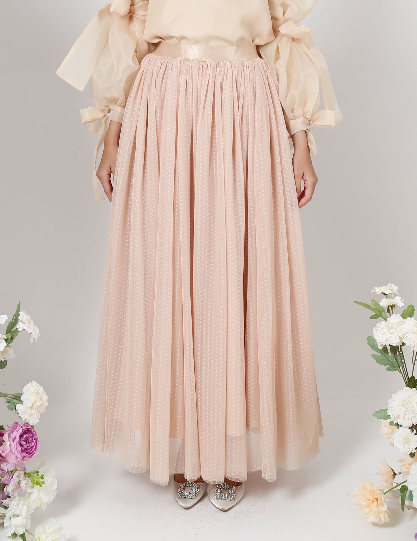 MINOR DEFECT TUTU DOT SKIRT (NUDE)