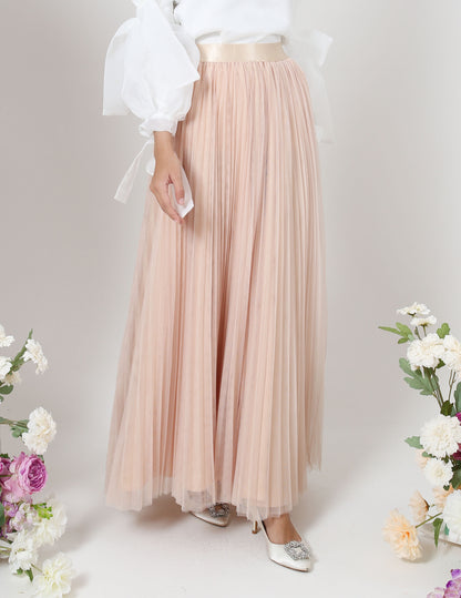 MINOR DEFECT TUTU PLEATED SKIRT (NUDE)