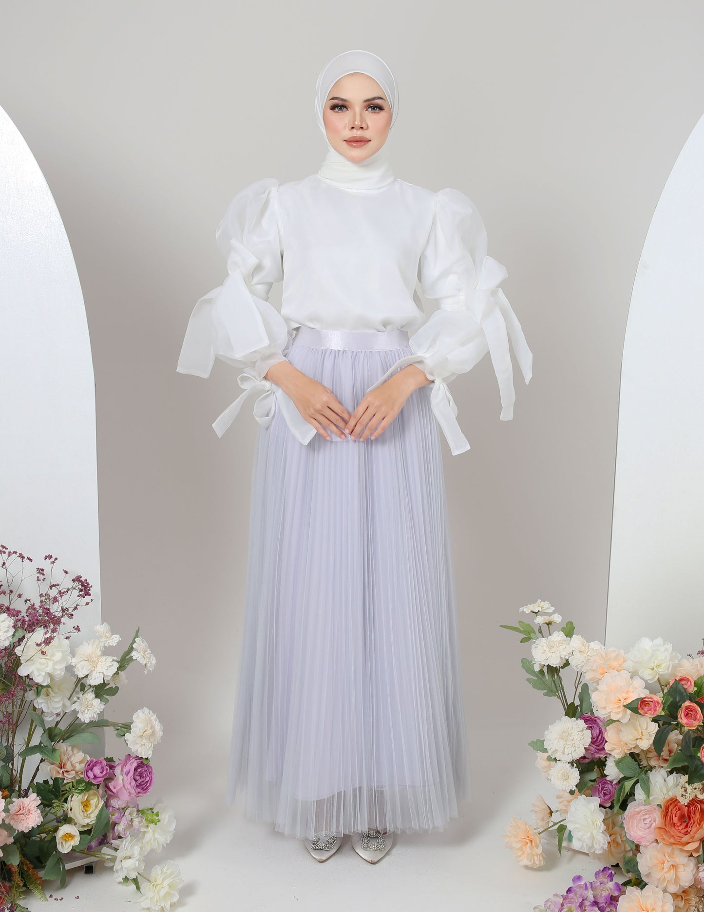 MINOR DEFECT TUTU PLEATED SKIRT (GREY)